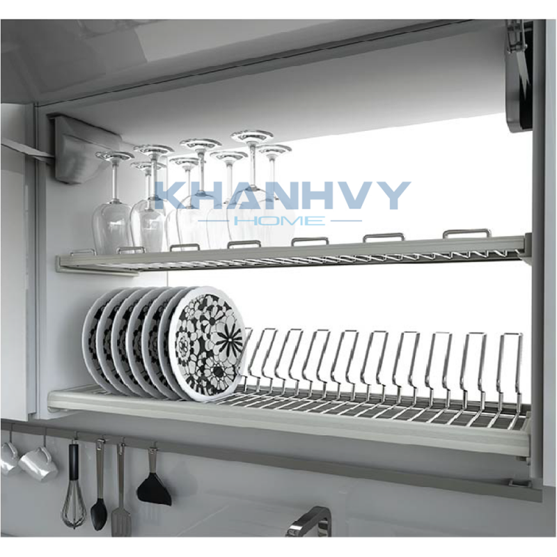 Kệ chén 2 tầng inox 304 âm tủ trên Higold 401154