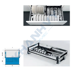 Kệ chén dĩa bản bắt mặt hộc inox 304 Higold 303303