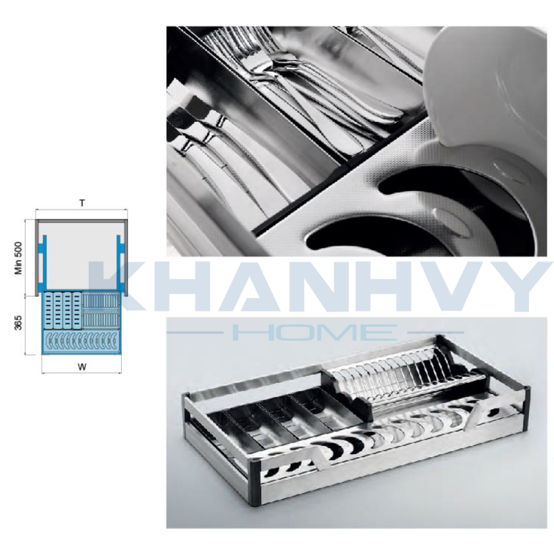  Thông số kích thước kệ chén dĩa dạng bản inox 304 303311, 303312, 303313, 303314 tại Khánh Vy Home