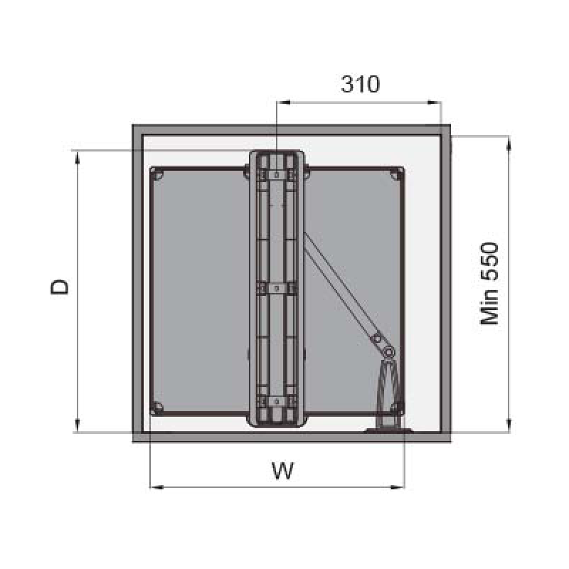 Kệ đồ khô cánh mở 5 tầng Imundex 7 801 707
