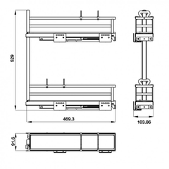 Kệ đựng chai lọ Hafele KOSMO OMERO 150 549.20.890