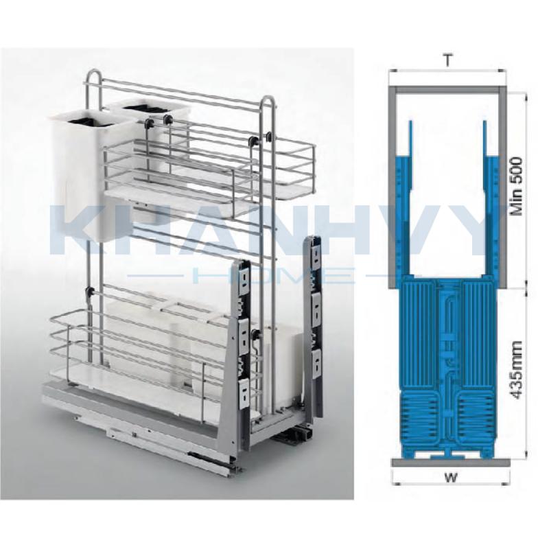 Kệ gia vị dụng cụ god ray giảm chấn inox 304 Higold 306061