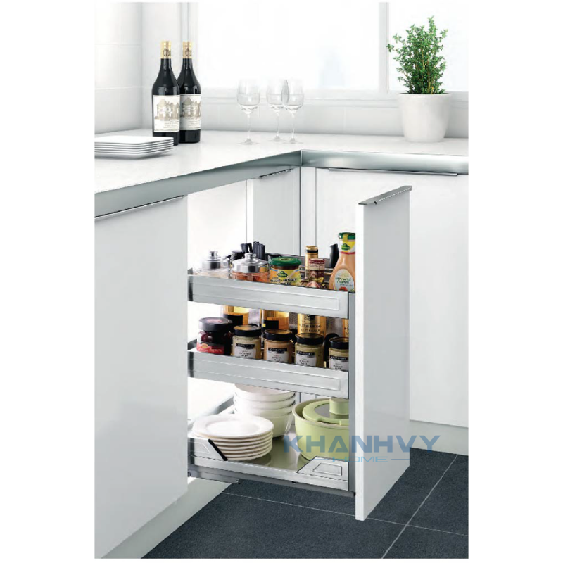 Kệ gia vị dụng cụ inox bản ray giảm chấn Higold 306004
