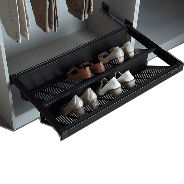 Kệ giày bằng kim loại Hafele 600mm màu nâu 807.95.161