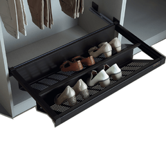 Kệ giày bằng kim loại Hafele 600mm màu nâu 807.95.161