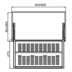 Kệ giày bằng kim loại Hafele 600mm màu trắng 807.95.861