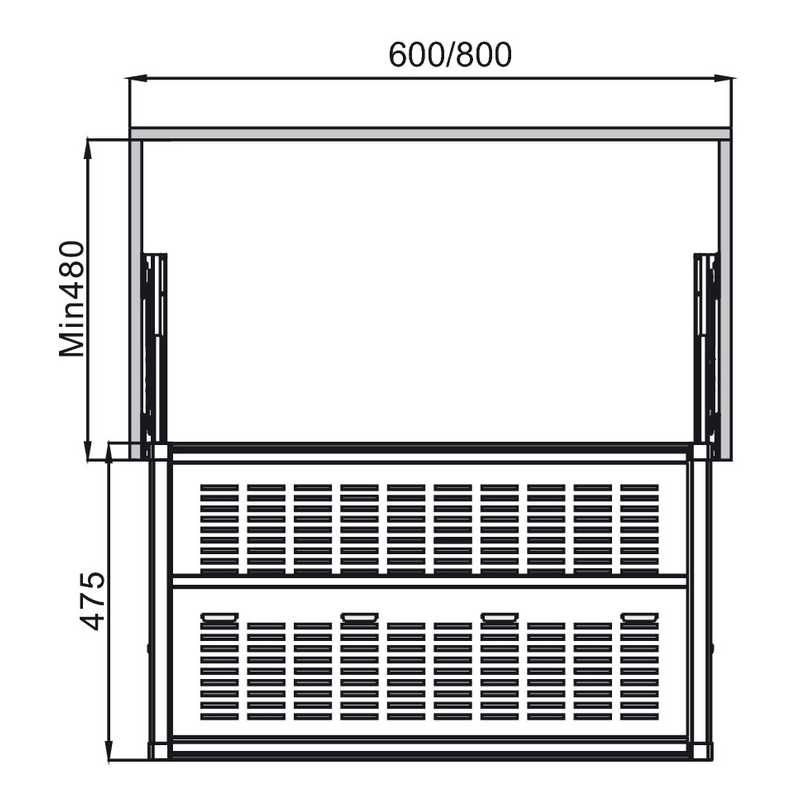Kệ giày bằng kim loại Hafele 800mm màu nâu 807.95.163