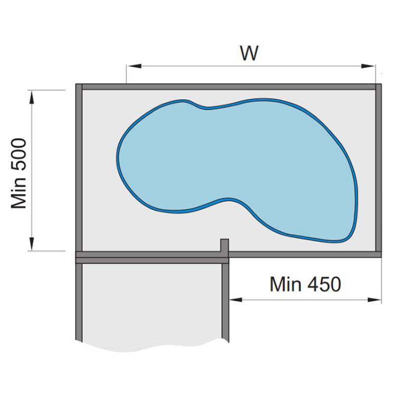 Kệ góc xoay - Swing Tray (Mở phải) Imundex 7 803 701