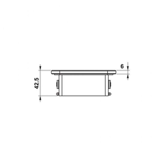 Kệ kính đen 150 Hafele 495.80.244