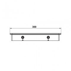 Kệ kính đen 300 Hafele 495.80.243