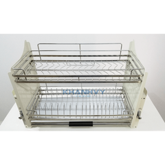 Kệ nâng hạ bát đĩa inox 304 mờ Atigold ATD80