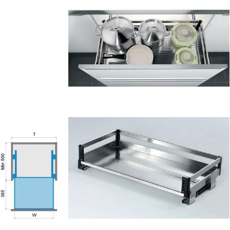 Kệ xoong bản bắt mặt hộc inox 304 Higold 303203