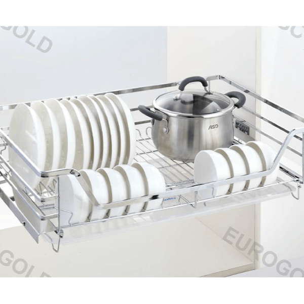 Kệ xoong nồi, bát dĩa dẹt đa năng, gắn cánh âm tủ Eurogold EPD7270