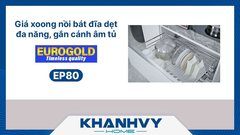 Kệ xoong nồi, bát dĩa dẹt đa năng, gắn cánh âm tủ Eurogold EPD7275