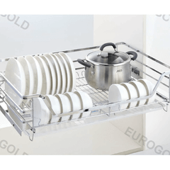 Kệ xoong nồi, bát dĩa dẹt đa năng, gắn cánh âm tủ Eurogold EP80