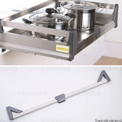 Kệ xoong nồi hộp 2 lớp đáy âm tủ Eurogold EU131600