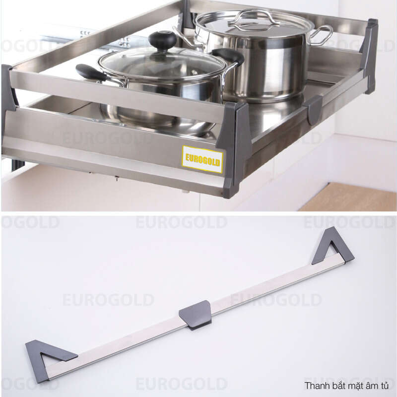 Kệ xoong nồi hộp 2 lớp đáy âm tủ Eurogold EU131600