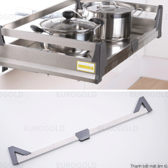 Kệ xoong nồi hộp 2 lớp đáy âm tủ Eurogold EU131700