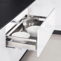 Kệ xoong nồi hộp 2 lớp đáy, gắn cánh Eurogold EU130600