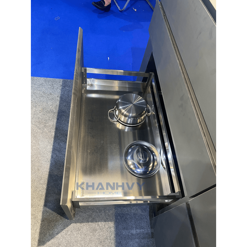 Kệ xoong nồi hộp 2 lớp đáy, gắn cánh Eurogold EUB7580