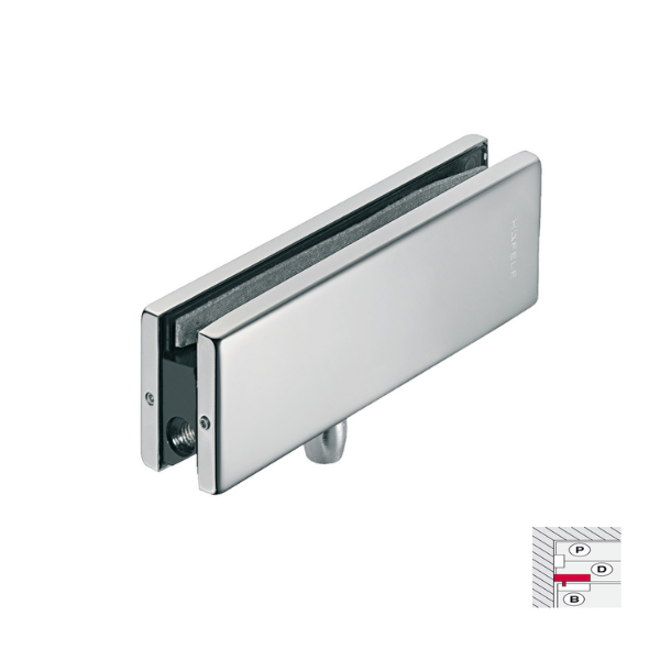Kẹp Kính Trên Khung Inox Bóng Hafele 981.00.021