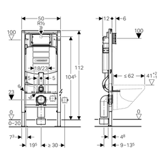 Két nước âm Geberit Duofix 588.53.910