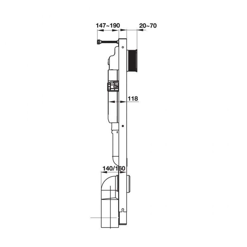 Két nước âm Mechanical 1140 cho bồn cầu treo Hafele 588.73.920