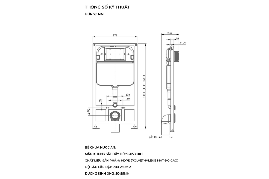 Két nước âm tường Jomoo 95058-00-I011