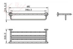 Giá treo khăn Jomoo 935412-1B-I011