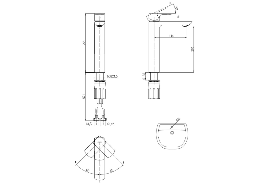 Vòi lavabo Jomoo 32416-715/EA-Z