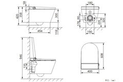 Bàn cầu thông minh treo tường Jomoo ZD8611-SA-CJM220