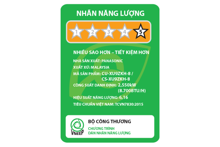 Máy lạnh Panasonic CU/CS-XU9ZKH-8 Inverter 1 chiều 8.700 BTU 1HP