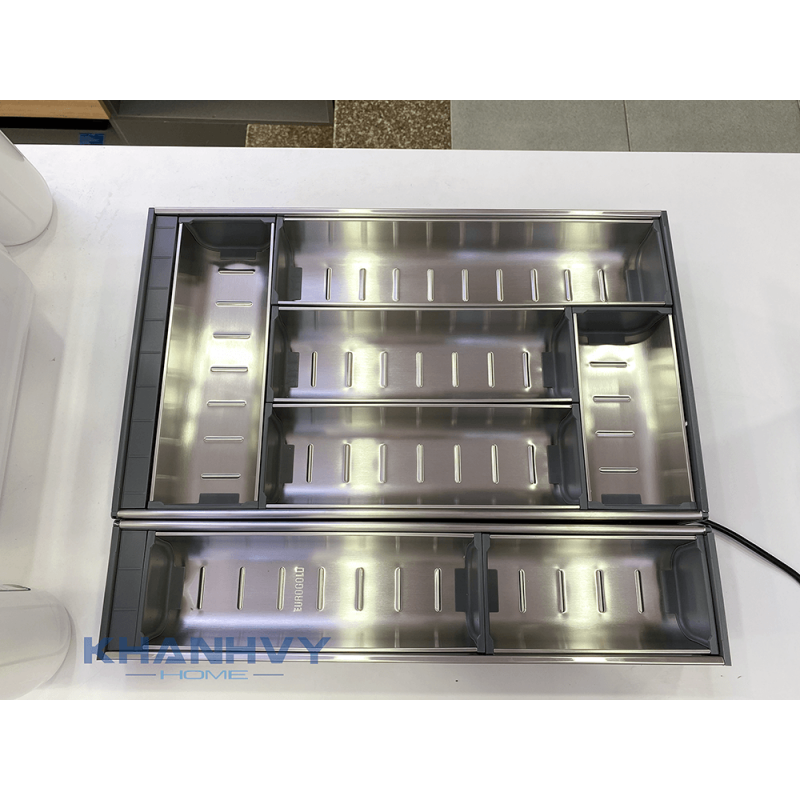 Khay chia thìa nĩa inox 304 mỏ rộng Eurogold ETC650E