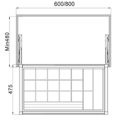 Khay đựng trang sức Hafele 600mm màu trắng 807.95.801