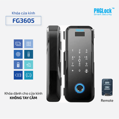 Khóa cửa kính PHGlock FG3605W-B Remote