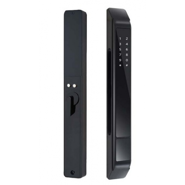 Khóa cửa nhôm vân tay hubert HB CN79 Black Bluetooth