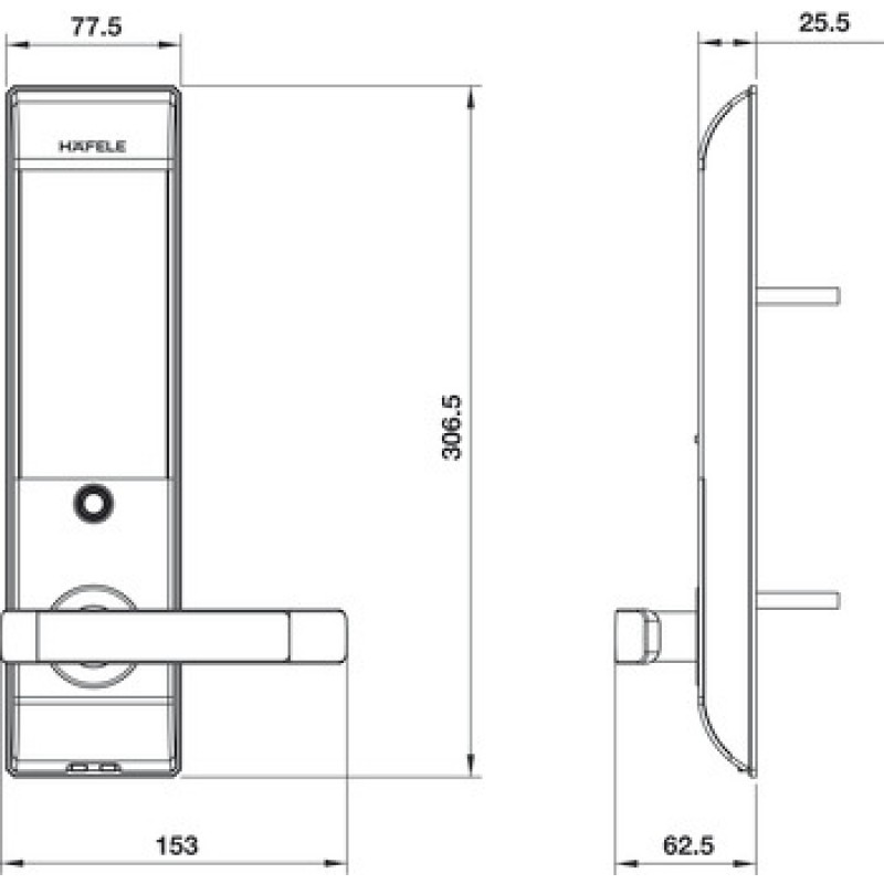 Khóa Điện Tử EL7500-TC Hafele 912.20.550