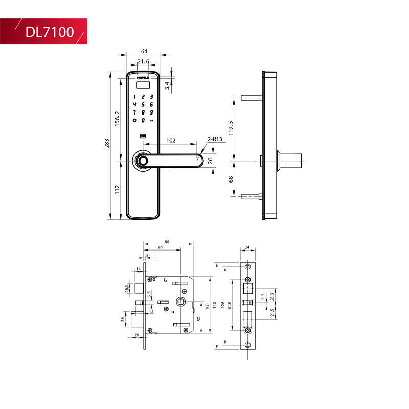 Khóa điện tử Hafele DL7100 912.05.498