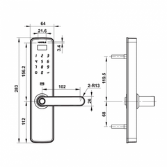 Khóa điện tử Hafele DL7100 912.20.315