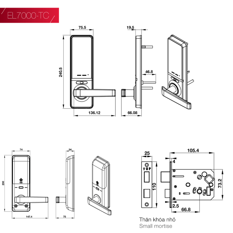 Khóa điện tử Hafele EL7000-TC 912.05.495