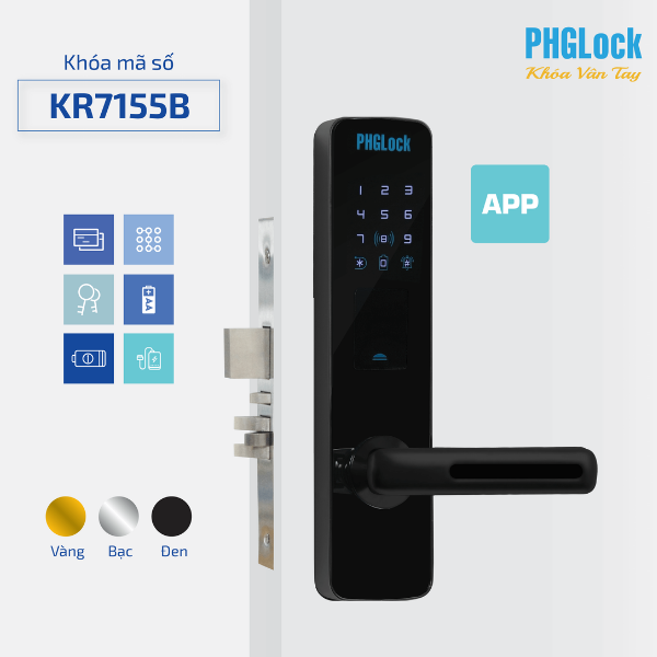 Khóa điện tử PHGLock KR7155B App