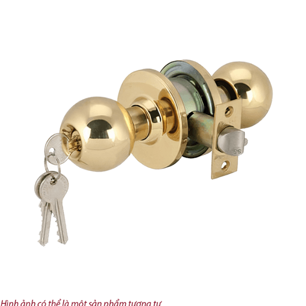 Khóa tay nắm tròn màu đồng bóng Hafele 911.64.267