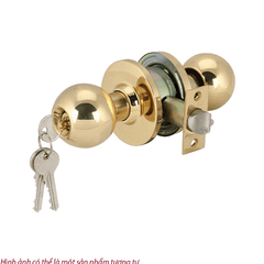 Khóa tay nắm tròn màu đồng bóng Hafele 911.64.267