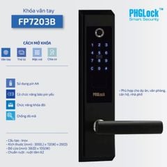 Khóa vân tay PHGlock FP7203B - L