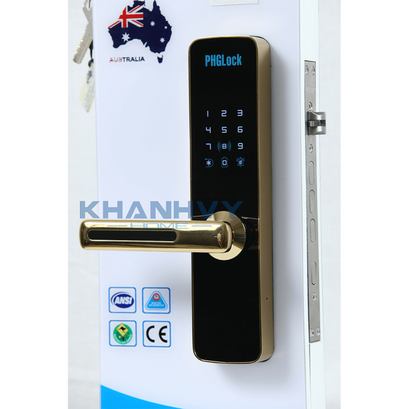 Khóa điện tử PHGLock KR7153W Gold Remote