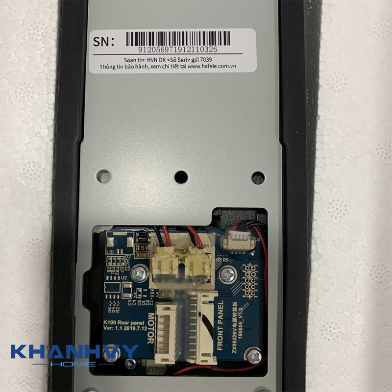 Khóa vân tay Hafele PP8100 912.05.697 (Đen mờ)