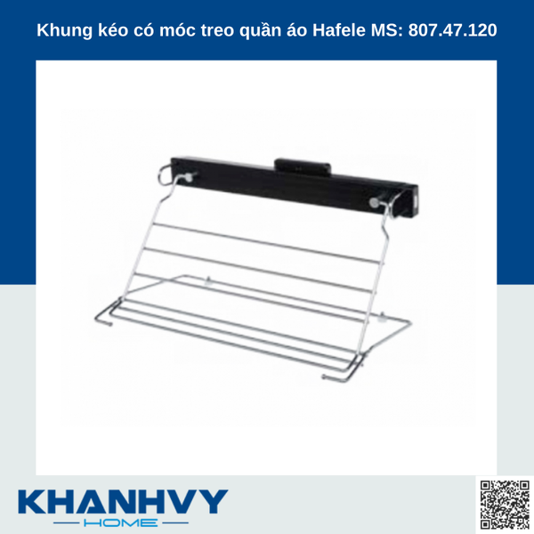 Khung kéo có móc treo quần áo Hafele MS: 807.47.120