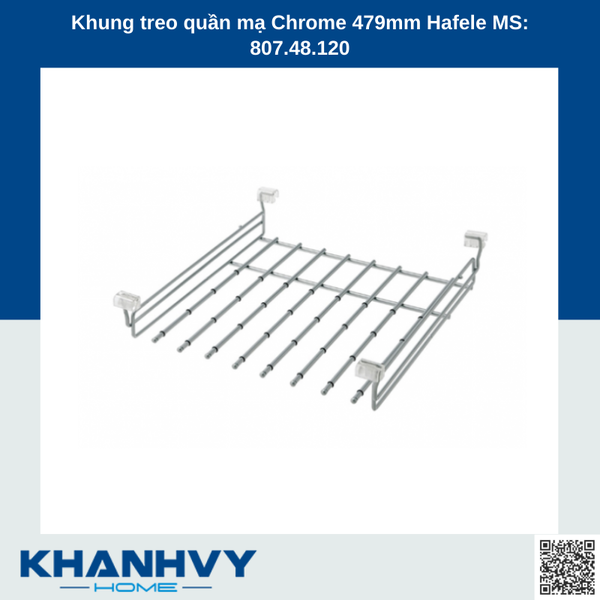 Khung treo quần mạ Chrome 479mm Hafele MS: 807.48.120