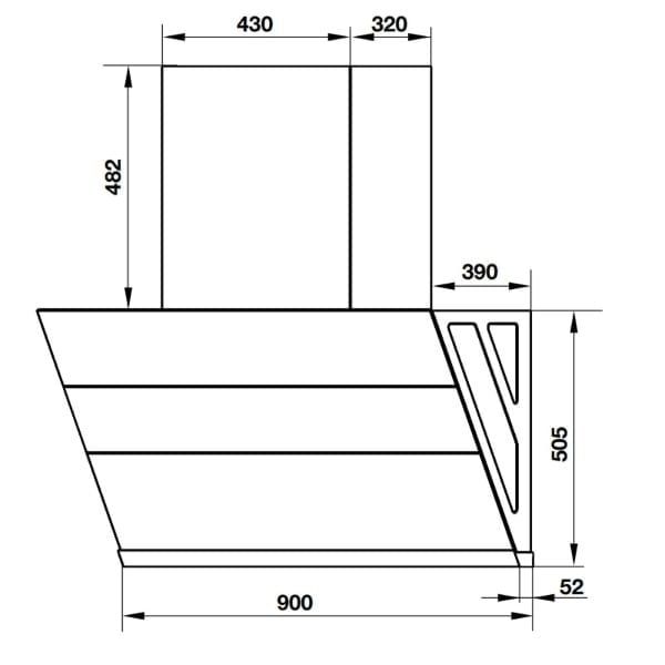 Máy hút mùi gắn tường Hafele HC-H902WC 538.81.742