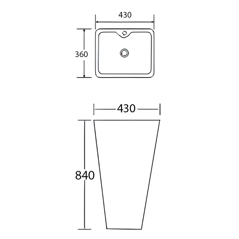 Lavabo đứng liền khối Proxia PR-LD305